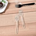 thumbnail image 4 of 100pcs Clear Plastic Forks, 4 of 5