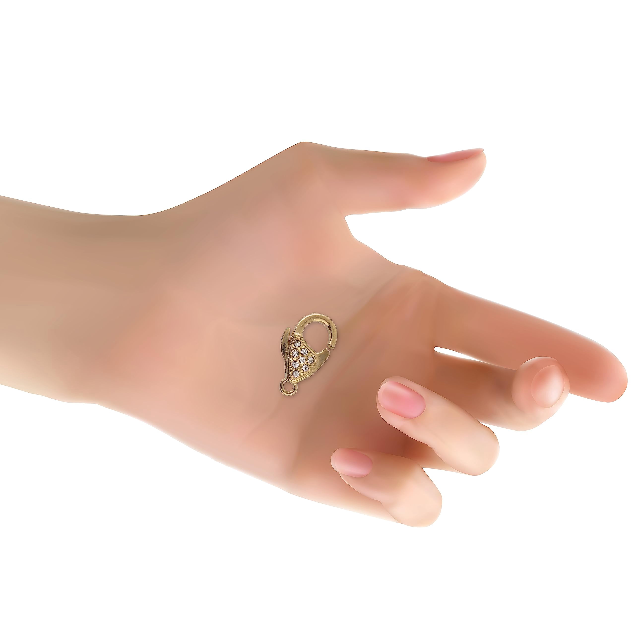 The Beadsmith Lobster Claw Clasp - Gold Color, 20 x 12 mm, for 1 Strand Designs, 1pc