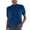 Blue, variant on PLHWHYQ Women's Knitted Short Sleeve Top, High Round Neck Layering Bottoming Shirt, Comfort Casual T-Shirt Blue S