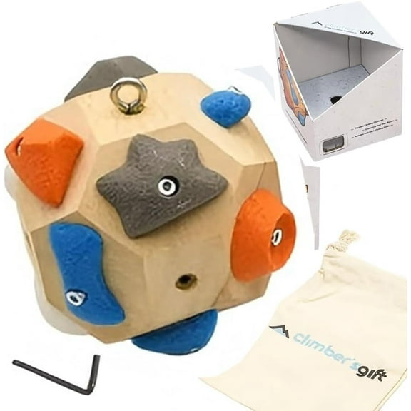 Handcrafted Boulder Block - Build Strength and Precision, 3D Boulder Block Rock Climbing Training Balls, Climbers Gift for Mountain Climbing Present