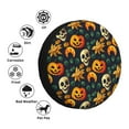 thumbnail image 4 of Fotbe Halloween Skull Funda de Llanta de Repuesto con Estampado, Engrosada, Ajuste Universal para Jeep, Remolque, RV, SUV, Camión-16 inch, 4 of 6