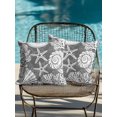 thumbnail image 3 of Outdoor Pillows Waterproof, Grey Starfish Coastal Throw Pillows with Inserts Included, Summer Coral Shell Beach Nautical Indoor Outdoor Decorative Lumbar Pillow for Bed/Couch/Patio 16"x16", 2Pcs, 3 of 8