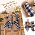 thumbnail image 5 of Christmas Buffalo Plaid Bow Burlap Black White Plaid Bows for Wreath Kitchen Decor 11.8 x 9.4 inch (Black&White), 5 of 8