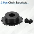 thumbnail image 3 of 2Pack #25 Chain Roller Sprocket 14mm Bore 1/4" Pitch 25 Tooth with Set Screws, 3 of 6