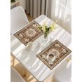 thumbnail image 5 of Brown Boho Placemats Set of 4, Retro Western Rustic Ethnic Tribal Patterns Placemats for Dining Table, Place Mats for Kitchen Tabletop, Waterproof Wipeable Dining Table Mats Set, 5 of 9