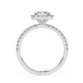 thumbnail image 5 of Gemone 2.50 Carat Radiant Cut Halo Diamond Engagement Ring, 14k White Gold, 5 of 8