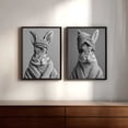 thumbnail image 3 of Animals Taking a Bath Abstract Funny Canvas Painting Print Wall Art for Living Room Bathroom Decoration Frameless, 3 of 7