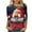 Red, variant on Giftesty Christmas Shirts for Women Fashion Women's Casual Christmas Print Round Neck 3/4 Sleeve T-Shirt Top Blouse