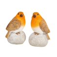 thumbnail image 4 of 2 figuras de pájaro de resina de pie sobre piedra, decoración única, escultura de pájaro, adornos para exteriores, para gabinete, jardín, oficina., 4 of 8