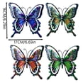 thumbnail image 3 of Metal Butterfly Wall Art Decor 4 Pack, Colorful Hanging Butterfly Sculpture for Indoor Outdoor Garden Yard Patio Fence, Gift for Mom Friend A, 3 of 6