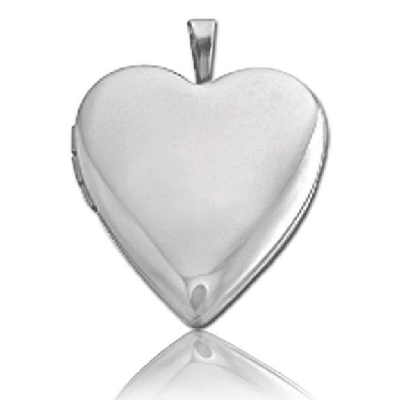 Solid Sterling Silver Heart Locket - 3/4 inch x 3/4 inch