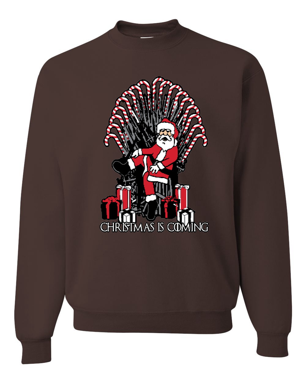 Mens Deliver All Night Long Santa Christmas Sweater Funny Ugly Christmas Sweatshirt