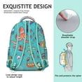 thumbnail image 5 of Funny Cartoon Baby Shark Backpack Waterproof Scratch-Resistant Composite Oxford Cloth with Vintage Retro Nautical Art, Breathable Padding, Adjustable Straps for School and Travel, 5 of 6