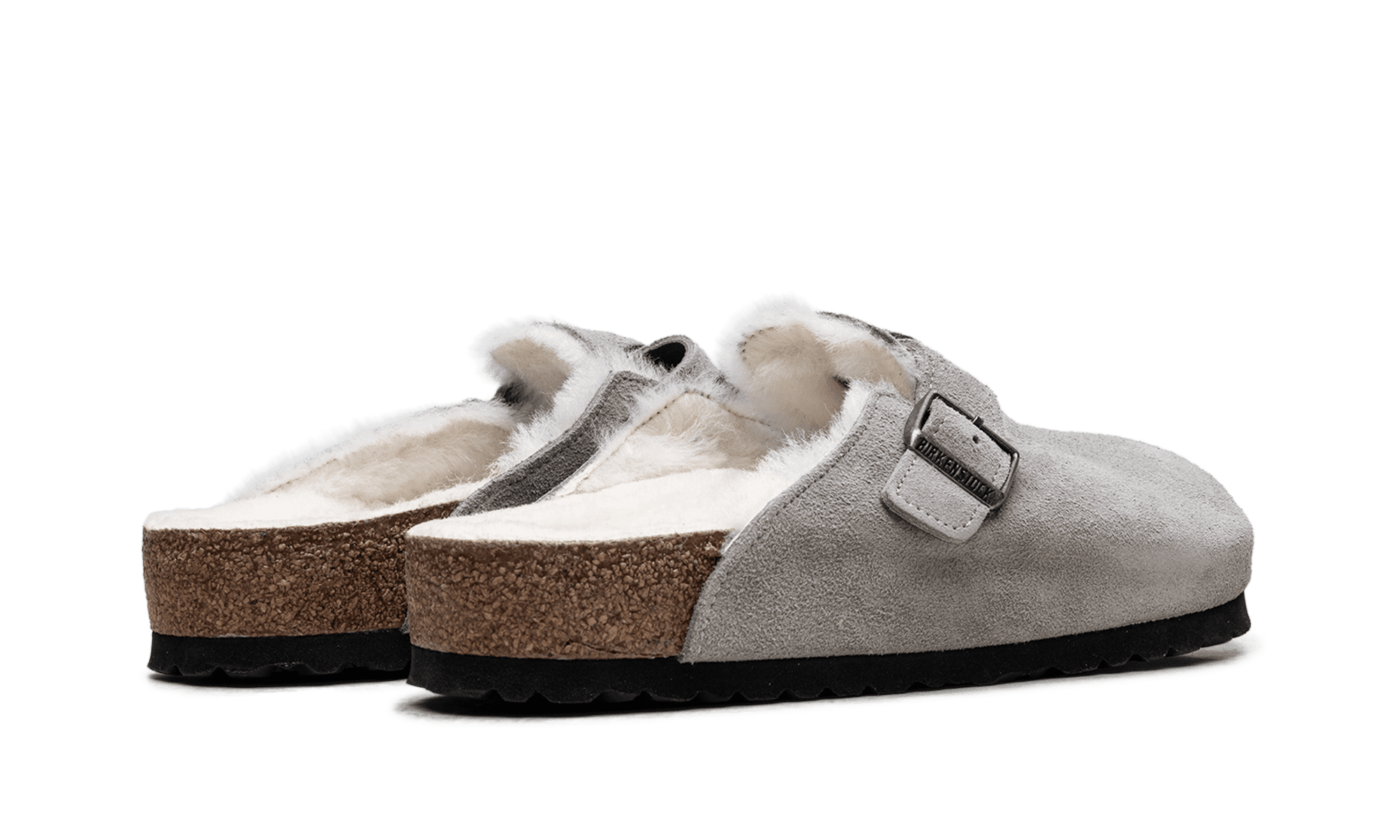BIRKENSTOCK MENS Boston Shearling Suede Leather "Boston Shearling Stone Coin" 1017650 1017650 from Stadium Goods