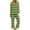 Green, variant on Kaemgyyd 2 Piece Pajama Set for Women Stripe Crew Neck Sleepshirt Wide Leg Pants Soft Lounge Pjs Set Sleepwear for Women
