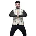 thumbnail image 4 of Atasi Floral Printed Nehru Jacket Mens Bandhgala Ethnic Jacket Party Wear Wedding Clothing-Large, 4 of 6