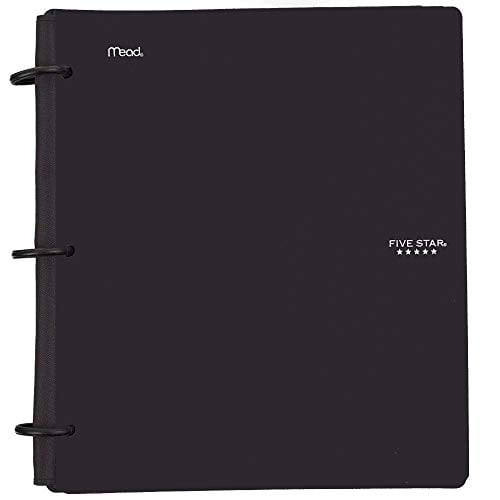 1-1/2 Inch Binder Five Star Flex Hybrid Notebinder Black 72403 Notebook and Binder All-in-One 