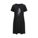thumbnail image 5 of Camisón corto de talla grande para mujer, camisón de manga corta con estampado de pecho a la moda, camisón para mujer, 5 of 7
