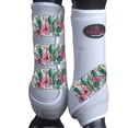 thumbnail image 2 of Large Hilason Horse Medicine Sports Boots Front Leg White Cactus Flower, 2 of 3