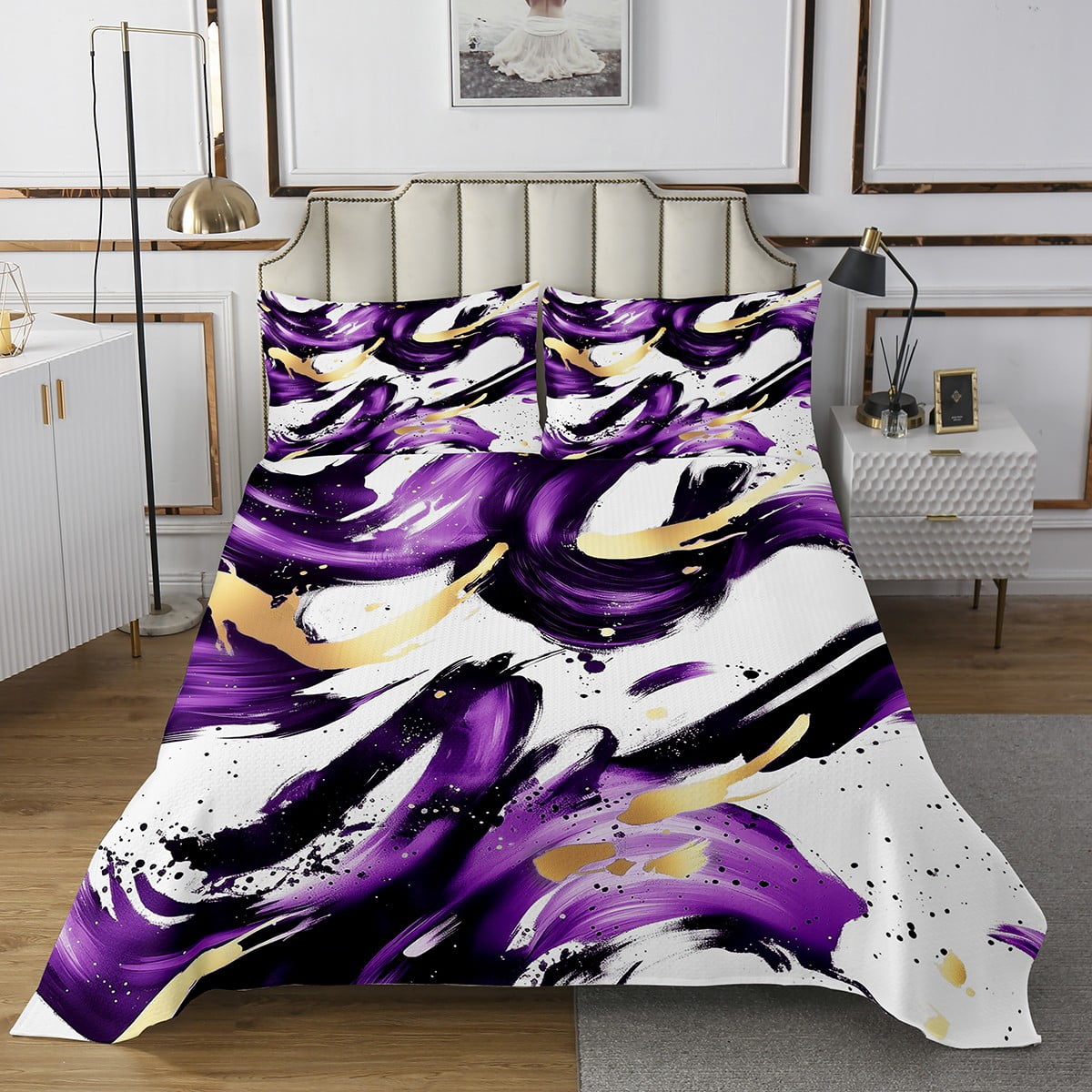 Dessus de lit coton tufté, Samarkand - Ecru/multicolore - 230 x 250 cm
