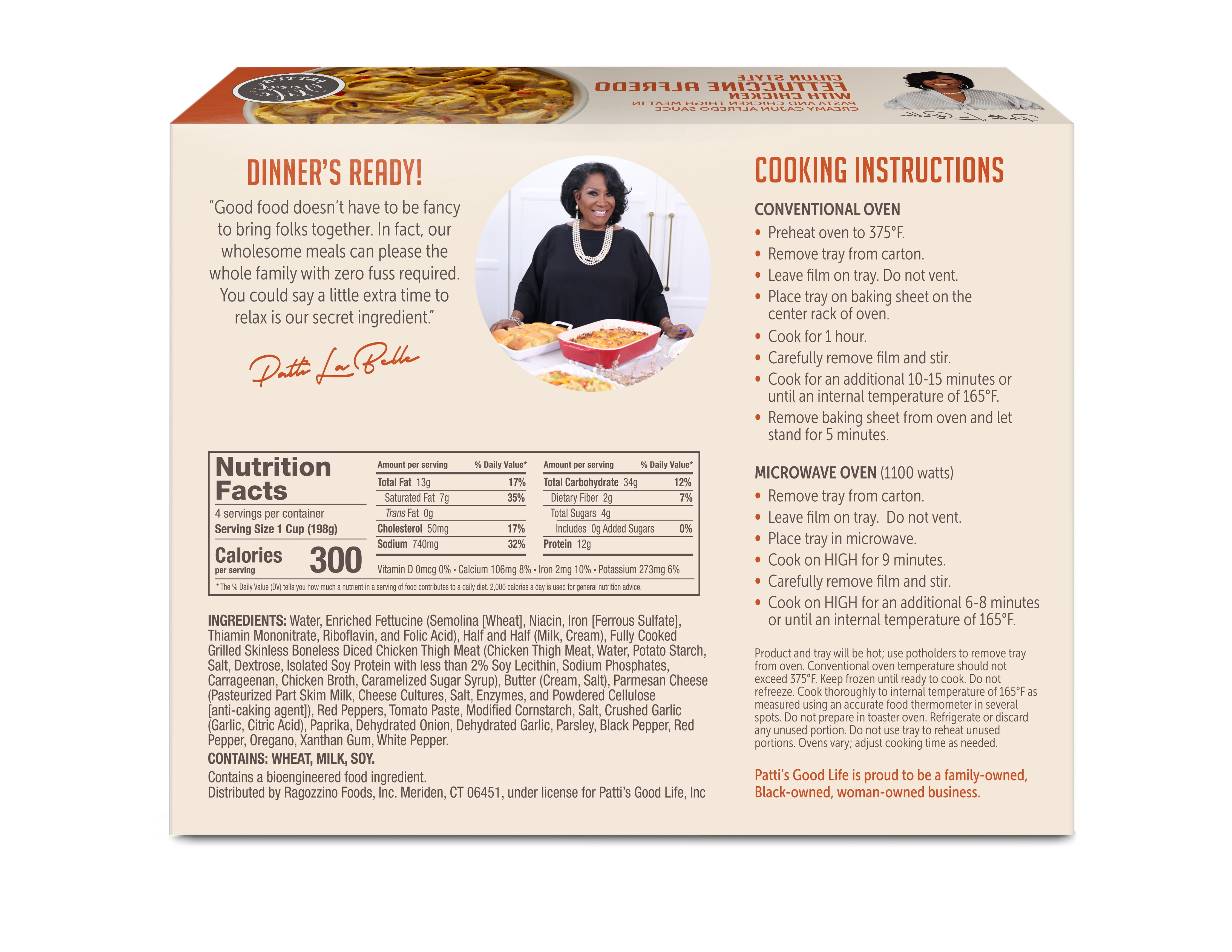 Patti LaBelle Cajun Fettucine Alfredo with Chicken - 28 oz - Frozen