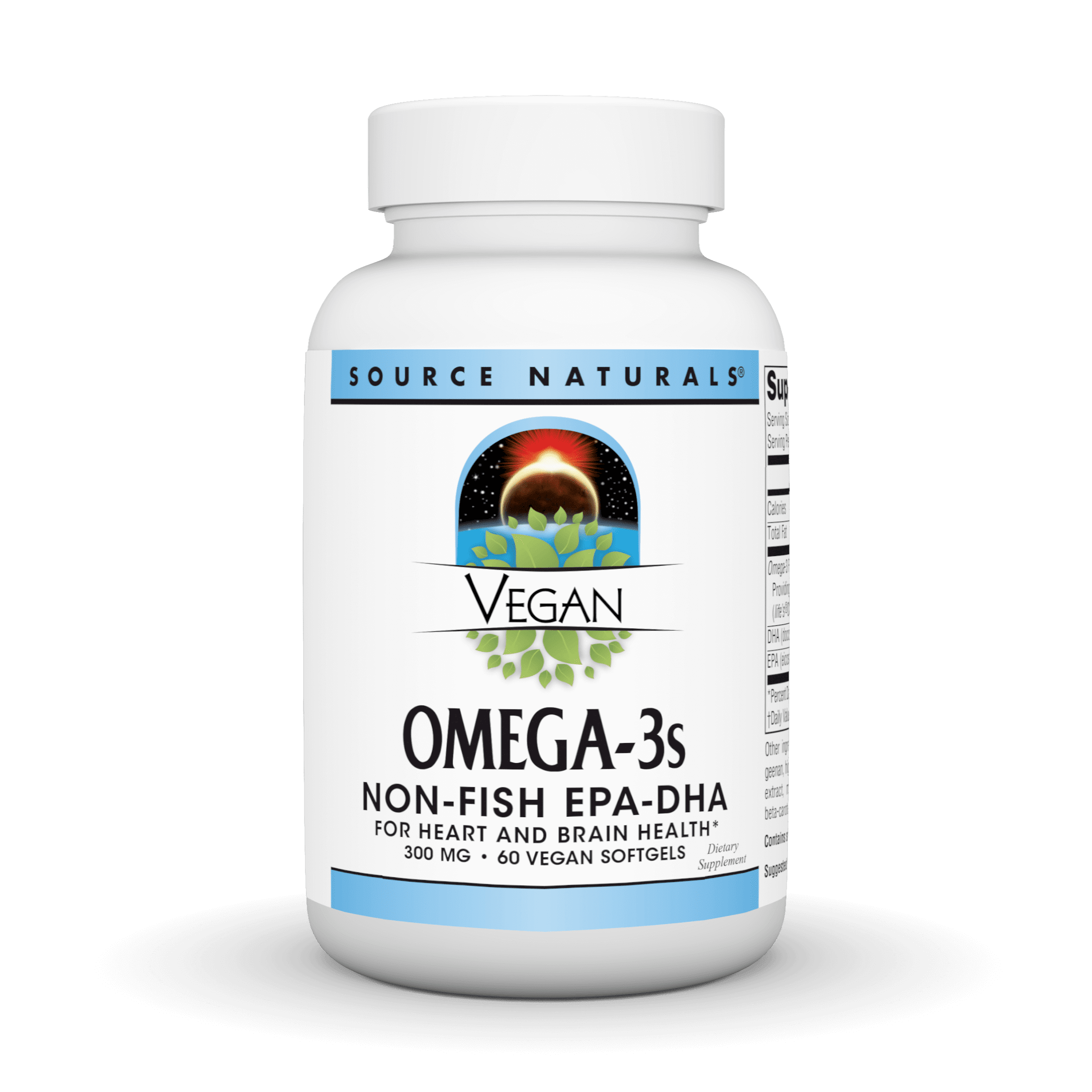 Source Naturals Vegan Omega-3s EPA-DHA 300mg 60 Softgel Vegetarian