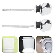 LOLIPPYY 2-Pack Universal Side Mount Toilet Tank Flush Lever Handle in Plastic and Iron for Use
