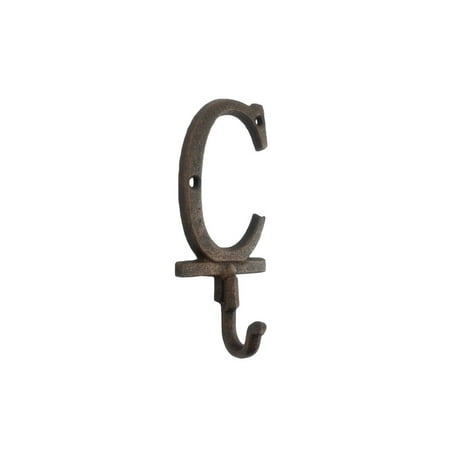 

Handcrafted Model Ships K-9056-C-rc 6 x 1 x 3 in. Rustic Copper Cast Iron Letter C Alphabet Wall Hooks