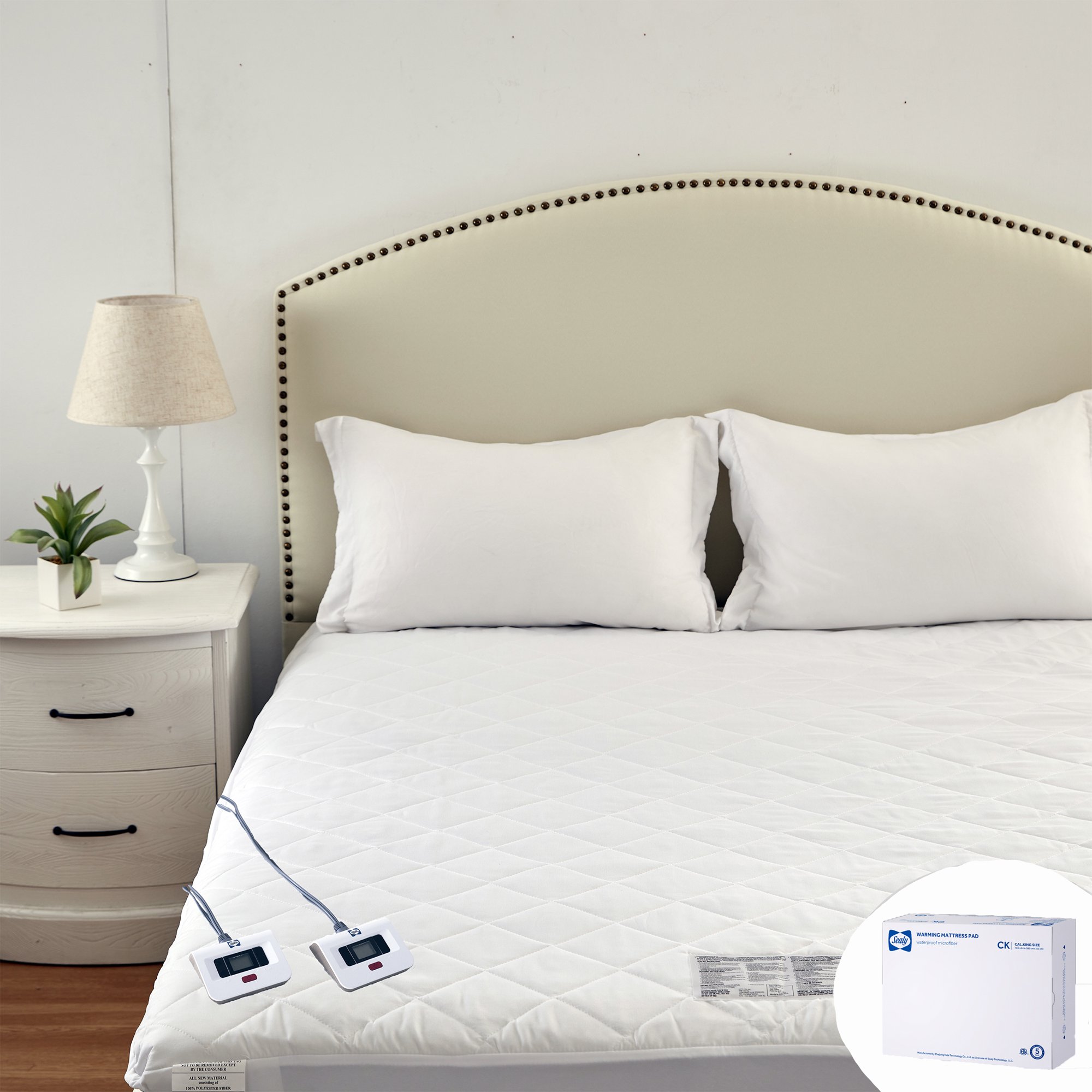 KATA 3M Scotchgard Heated Mattress Pad, Quilted Cotton Electric Bed Warmer  with 10 Heat Setting Dual Controller, 1-12 Hours Auto Shut Off, 17 Deep  All Around Elastic Pocket, Cal King - Walmart.com