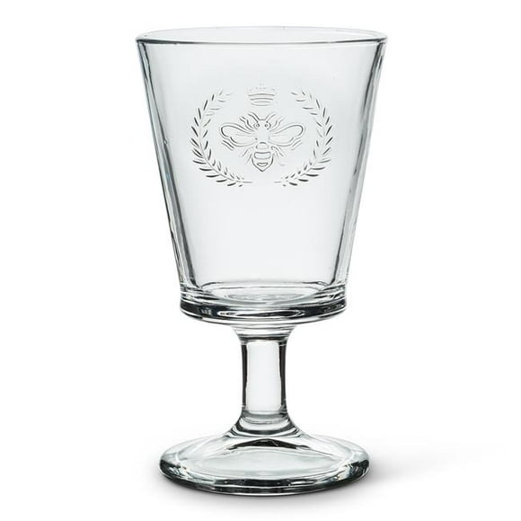 6 in. Bee in Crest Goblet, Clear
