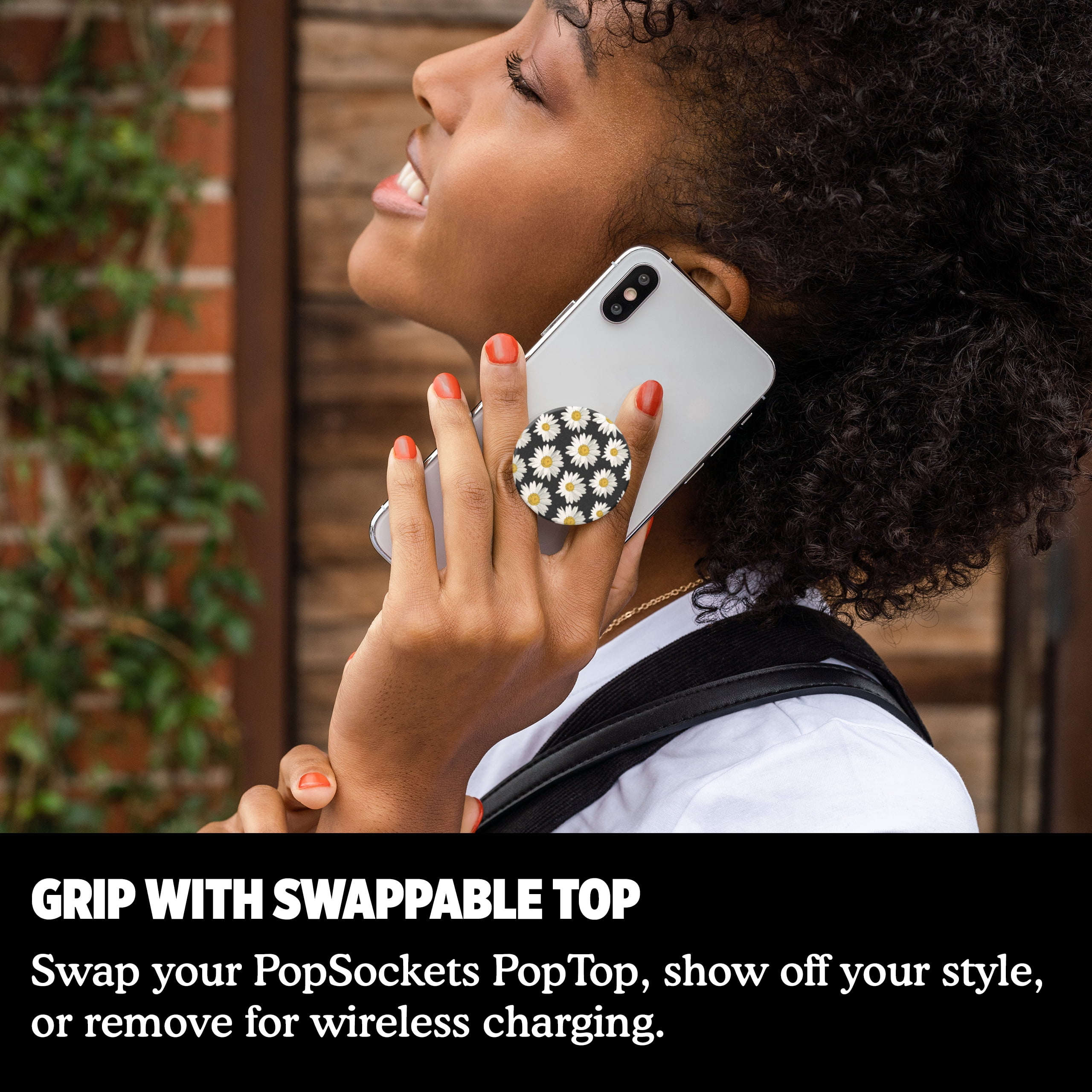 PopSockets Grip with Swappable Top for Cell Phones, PopGrip Daisies