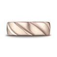 thumbnail image 2 of Benchmark� 14k Rose Gold Comfort Fit Satin Finished Swirl Pattern Design Wedding Band Ring, 2 of 7
