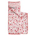 thumbnail image 2 of Red Christmas Snowman Pattern Toddler Nap Mats for Kids Preschool,50"x20" Sleeping Mat Bag or Kids,Toddler Sleeping Bag,Toddler Nap Mat or Daycare, 2 of 6