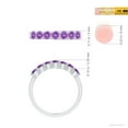 thumbnail image 5 of ANGARA Natural Half Eternity Seven Stone Amethyst Wedding Ring in 14K White Gold for Women (Size-3mm) | February Birthstone, Birthday, Anniversary, Jewelry Gift for Women | Natural Amethyst Ring, 5 of 9