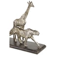 thumbnail image 6 of DecMode 20"W, 9"H Resin Eclectic Animals Sculpture, Silver, 6 of 12