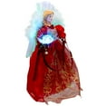 thumbnail image 5 of Northlight Lighted Fiber Optic Angel Christmas Tree Topper - 12" - Red and Gold, 5 of 6