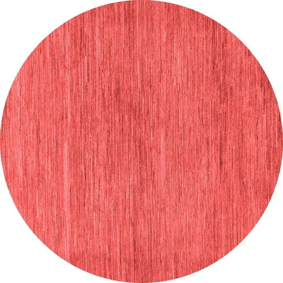 Ahgly Company Indoor Round Abstract Red Modern Area Rugs, 4' Round