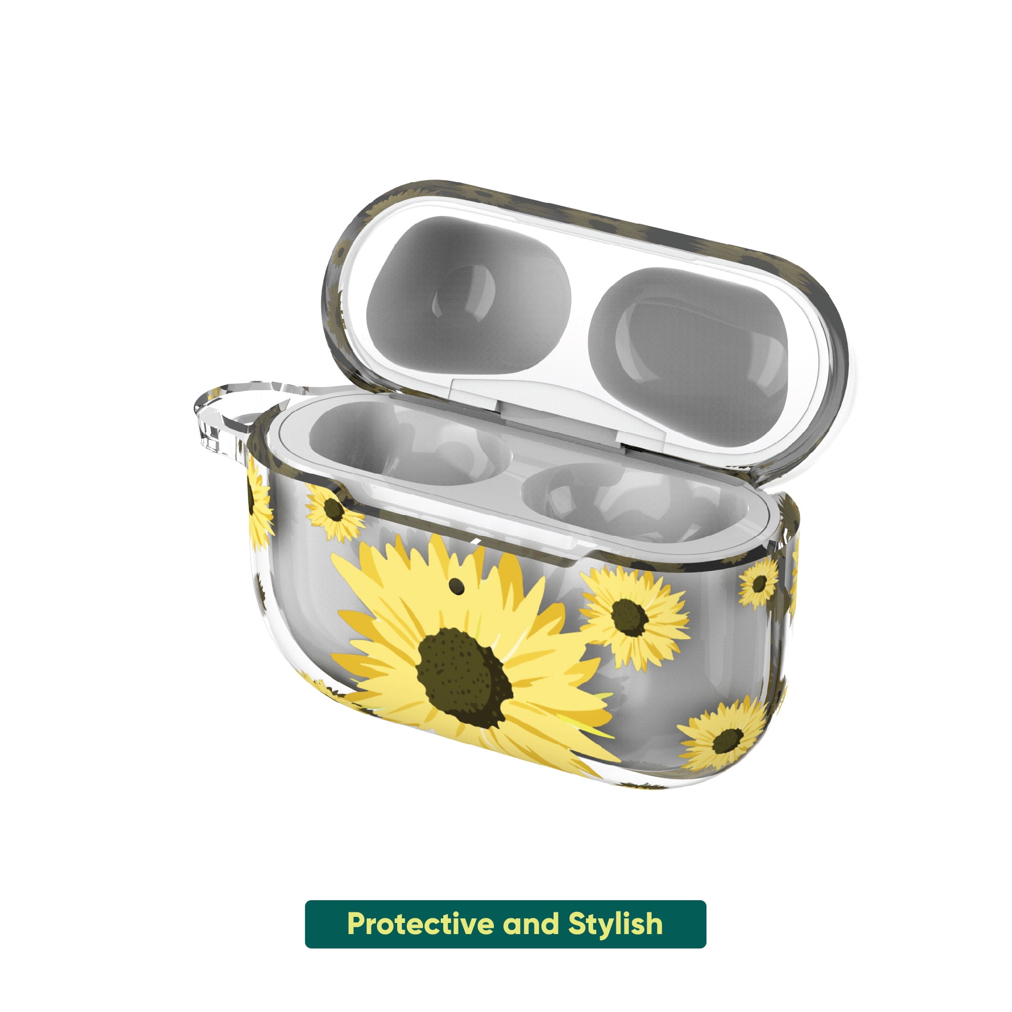 onn. Charging Case Cover for Apple AirPods Pro (1st and 2nd generation) - Sunflower