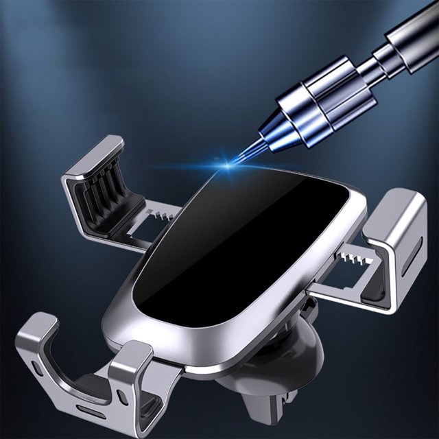 Aviation Alloy Mirror Automobile Mobile Phone Bracket for Vehicle-Mounted Navigation, Gravity-Activated Stable Hold with 360-Degree Rotation, Universal Fit