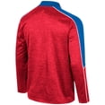 thumbnail image 3 of Men's Colosseum Blue Ole Miss Rebels Marled Half-Zip Jacket, 3 of 3