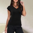 thumbnail image 2 of White Summer Crop Tops for Women Women Blouses and Tops Fashion Under 10 Long Black Shirts for Leggings Summer Chic Clothes for Women Over 50 Previous Spring Trendy, 2 of 6