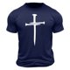 thumbnail image 1 of Camisa Casual de Cuello de la Tripulación de la Impresión de Pascua de Manga Corta de Verano Top Ligero de Poliéster para los Hombres, Camiseta de Manga Corta para el Uso Diario de Primavera Verano, 1 of 9