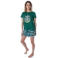 thumbnail image 2 of Harry Potter Women's Hogwarts Castle Crest 2 Piece Pajama Short Set Sleepwear Slytherin Hufflepuff Gryffindor Ravenclaw, 2 of 7