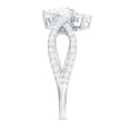 thumbnail image 4 of Rosec Jewels Certified Moissanite Engagement Ring - Designer Crossover Ring for Women - 5X7 mm Pear - D-VS1 Grade, 14K White Gold, US 7.00, 4 of 9