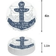 thumbnail image 1 of RYLABLUE Nautical Anchor Set of 8 Round Coaster for Drinks, Absorbent Ceramic Stone Coasters Cup Mat with Cork Base for Home Kitchen Room Coffee Table Bar Decor, 1 of 5