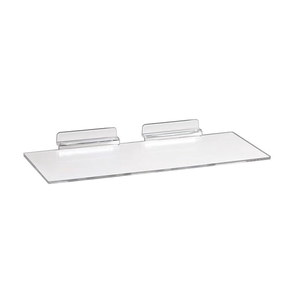 Styrene Utility Shelf, Slatwall Shoe and Merchandise Display, Clear Durable Plastic, Pack of 100