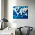 thumbnail image 3 of Nawypu World Map Wall Art, World Map Canvas, Blue and White World Map Wall Canvas Art Decor, World Map Wall Decor, Large World Map Poster for Living Room Wall Decor, Office Decor, World Map Canvas, 3 of 4