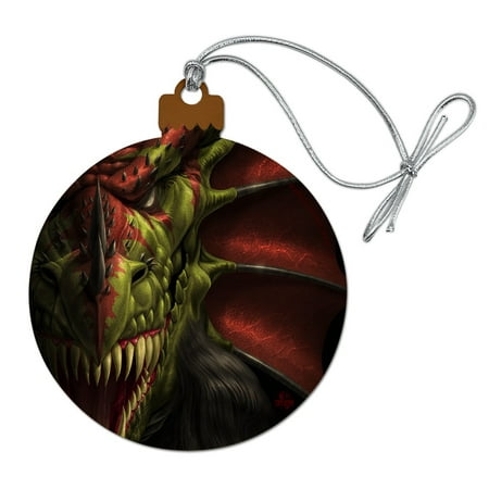 Evil Dragon Lair of Shadows Fantasy Wood Christmas Tree Holiday