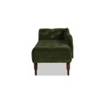 thumbnail image 4 of Maklaine Modern Tufted Roll Arm Chaise Lounge Olive Green Velvet, 4 of 15