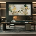 thumbnail image 5 of Green and Gold Home Decor Line Canvas Paintings Large Modern Wall Art 29"x58" Artwork for Living Room Pictures for Dining Room Wall, 5 of 8